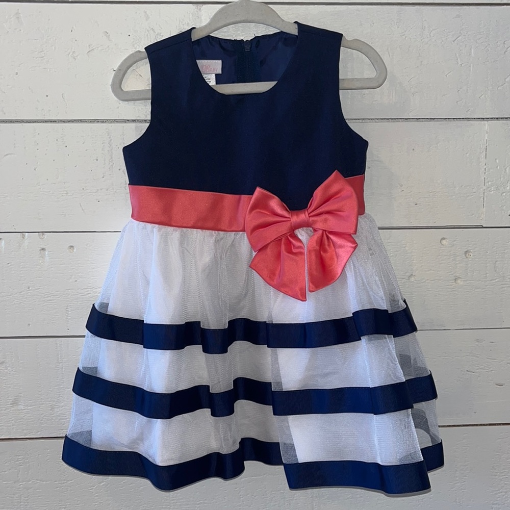 Bonnie Baby -  Striped Dress w/ Bow 🎀 (18 months)